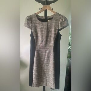 Anthropologie Elegant Black and Gold Mini Dress - Size 6